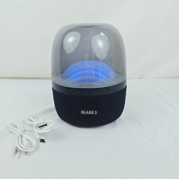 Smart Glass 3 LED Multicolor Lights Rechargeable Speaker - Picture 11 of 13